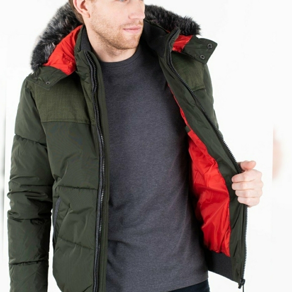 NEW GUESS Men's Aviator Puffer Jacket - Picture 2 of 11